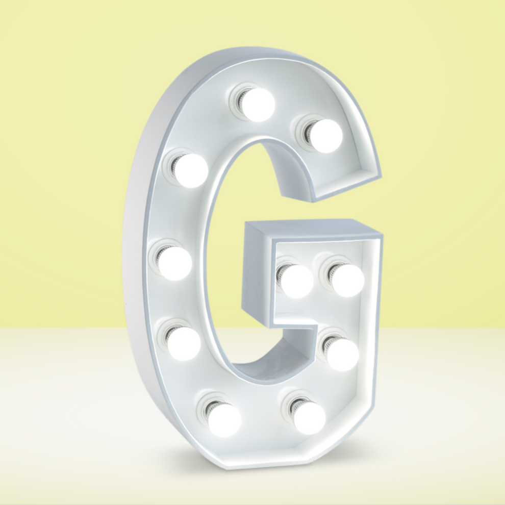 Light Up Letter G Lit Letter Lights